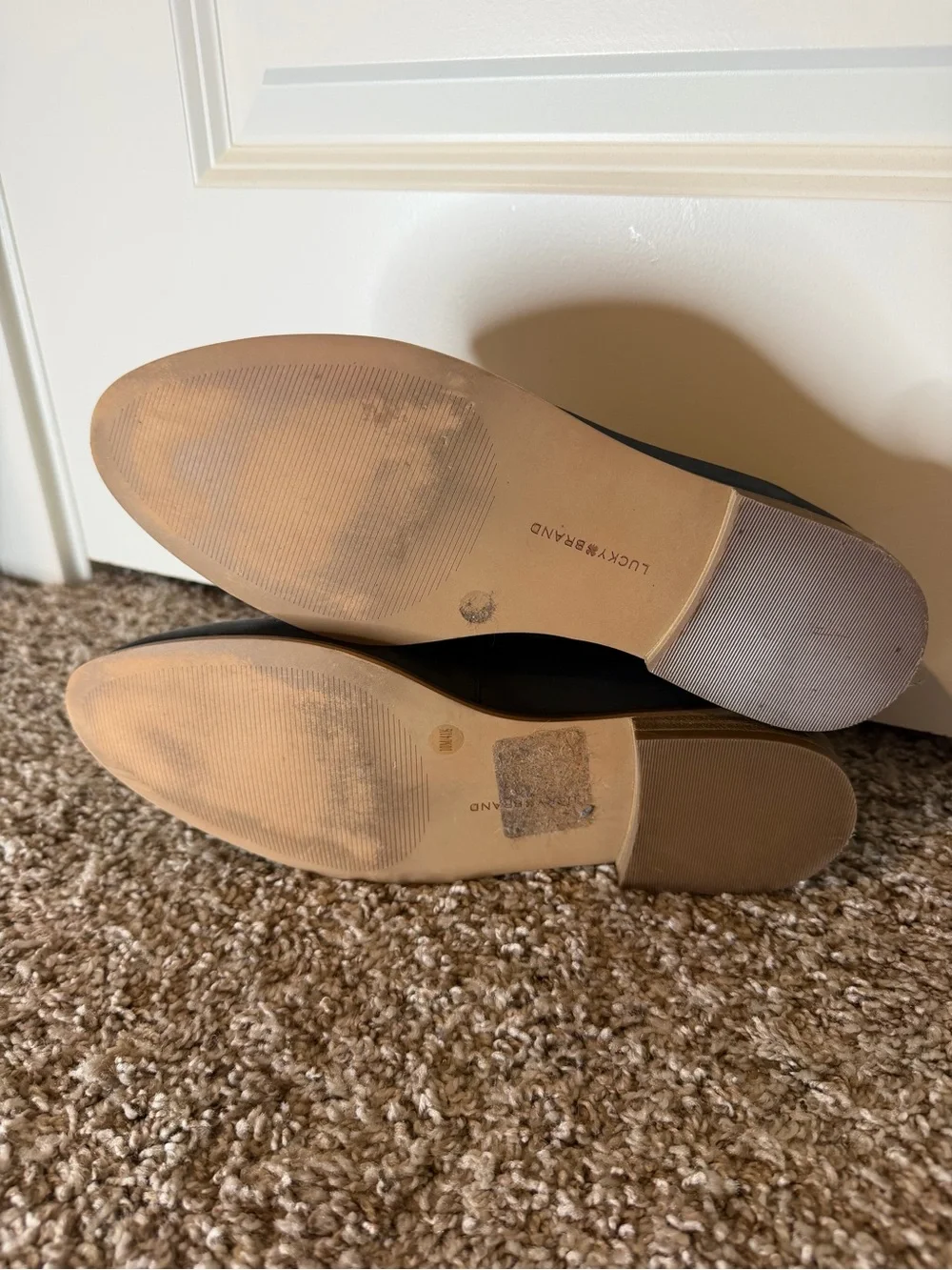 Lucky Brand Women’s Black Leather Slip-On Loafers